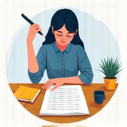 書類を準備するイラスト